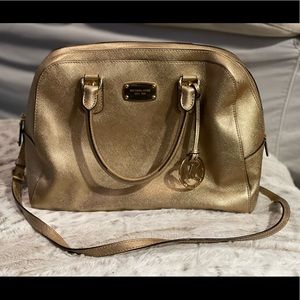 Gold Michael Kors purse